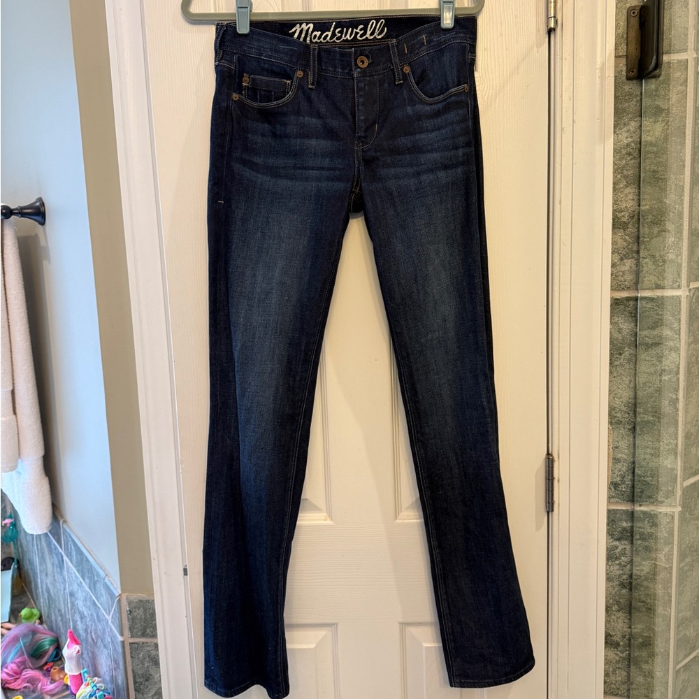 Madewell Dark Blue Straight Leg Jeans